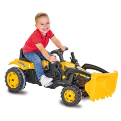 Pedal tractor with loader Strong Bull yellow