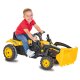 Pedal tractor with loader Strong Bull yellow