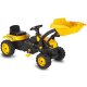 Pedal tractor with loader Strong Bull yellow