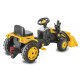 Pedal tractor with loader Strong Bull yellow