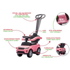 Push Car Land Rover Discovery pink 3in1