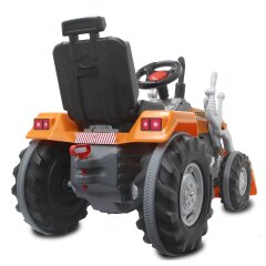 Pedal tractor with loader Power Drag orange