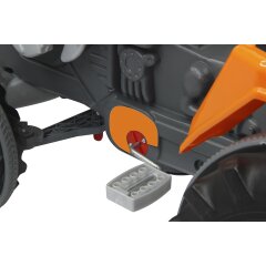 Pedal tractor with loader Power Drag orange