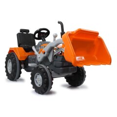 Pedal tractor with loader Power Drag orange