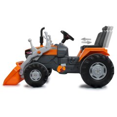 Pedal tractor with loader Power Drag orange