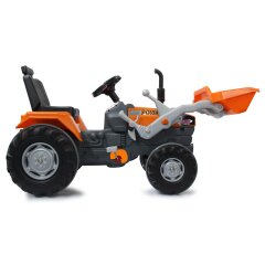 Pedal tractor with loader Power Drag orange