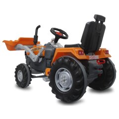 Tractor a pedales con pala Power Drag naranja