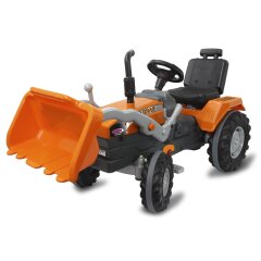 Tractor a pedales con pala Power Drag naranja