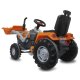 Pedal tractor with loader Power Drag orange