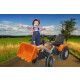 Trettraktor mit Frontlader Power Drag orange