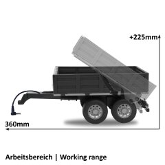 Basculador negro para Tractor-RC 1:16