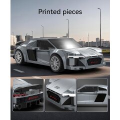CaDA Audi R8 Coup&eacute; 1:24 gris Bricks
