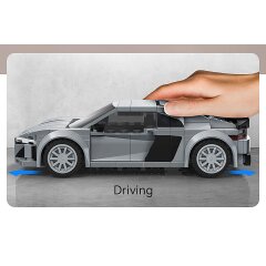 CaDA Audi R8 Coup&eacute; 1:24 gris Bricks