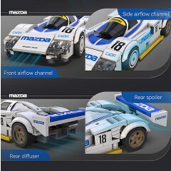 CaDA Mazda 787B 1:24 blanco Bricks