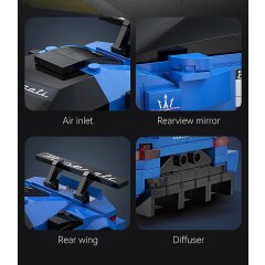 CaDA Maserati GT2 1:24 blau Bricks