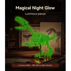 CaDA Fossile de dinosaure Velociraptor 1:9 Bricks