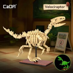 CaDA Fossile di dinosauro Velociraptor 1:9 Bricks