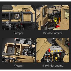 CaDA Humvee 1:8 marr&oacute;n Bricks