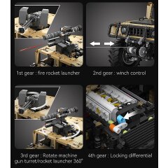 CaDA Humvee 1:8 marr&oacute;n Bricks