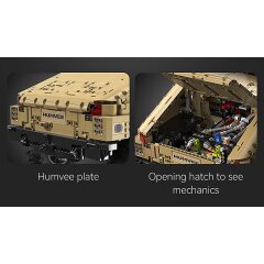 CaDA Humvee 1:8 marr&oacute;n Bricks