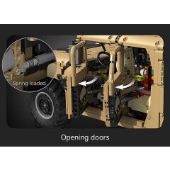 CaDA Humvee 1:8 marr&oacute;n Bricks