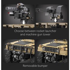 CaDA Humvee 1:8 marr&oacute;n Bricks