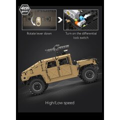 CaDA Humvee 1:8 marr&oacute;n Bricks