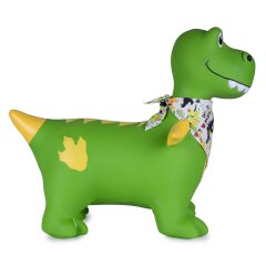 Animale salterino Dino con ale HoppyDoo verde con pompa