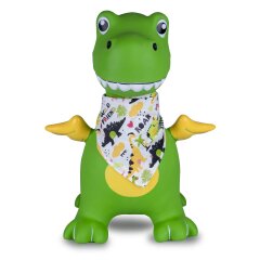 Animale salterino Dino con ale HoppyDoo verde con pompa