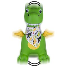 Animale salterino Dino con ale HoppyDoo verde con pompa