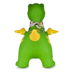 Animale salterino Dino con ale HoppyDoo verde con pompa