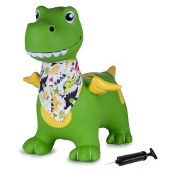Animale salterino Dino con ale HoppyDoo verde con pompa