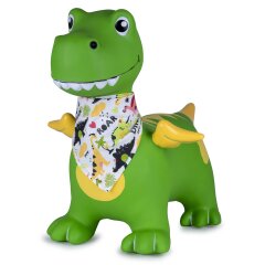 Animale salterino Dino con ale HoppyDoo verde con pompa