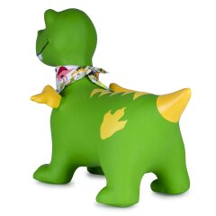 Animale salterino Dino con ale HoppyDoo verde con pompa