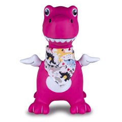 Bouncing animal Dino with wings HoppyDoo pink with pump