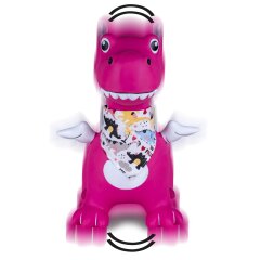Bouncing animal Dino with wings HoppyDoo pink with pump