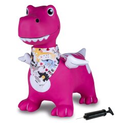 Bouncing animal Dino with wings HoppyDoo pink with pump