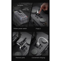 CaDA Tank Tiger 1:35 grey 2,4GHz Bricks