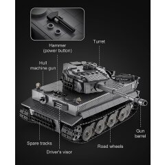 CaDA Tank Tiger 1:35 grey 2,4GHz Bricks