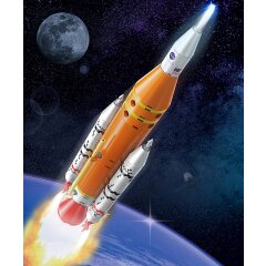 CaDA Artemis Space Launch System 1:460 orange Bricks
