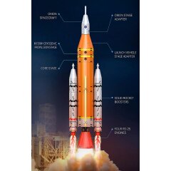 CaDA Artemis Space Launch System 1:460 orange Bricks