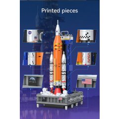 CaDA Artemis Space Launch System 1:460 orange Bricks