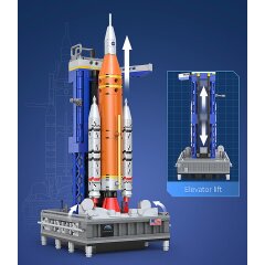 CaDA Artemis Space Launch System 1:460 orange Bricks