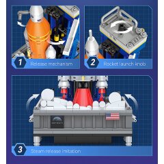 CaDA Artemis Space Launch System 1:460 orange Bricks