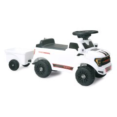 Correpasillo Shelby Ford F-150 Raptor con remolque blanco