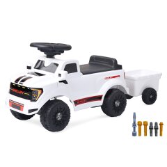 Push Car Shelby Ford F-150 Raptor with trailer white