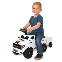 Push Car Shelby Ford F-150 Raptor with trailer white