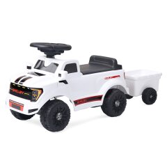 Push Car Shelby Ford F-150 Raptor with trailer white