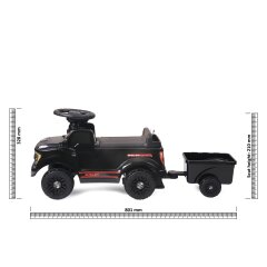 Correpasillo Shelby Ford F-150 Raptor con remolque negro