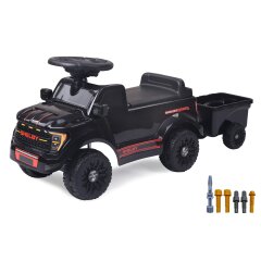 Correpasillo Shelby Ford F-150 Raptor con remolque negro